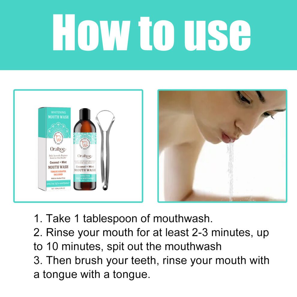 Coconut Mint Daily Mouthwash - Fresh Breath, Natural Care & Comfort - Image 6