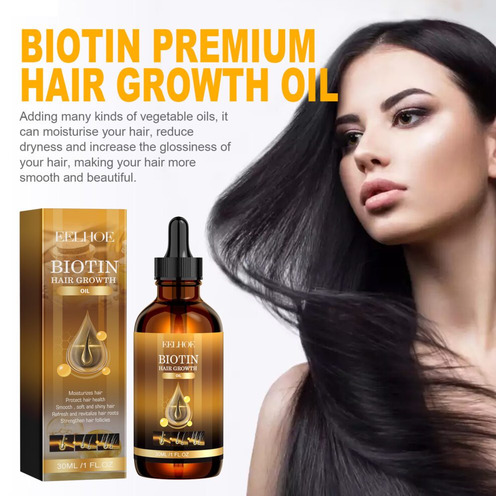EELHOE Biotin Hair Oil | Daily Care for Silky Soft, Shiny Hair - Image 3