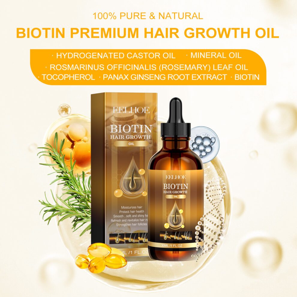 EELHOE Biotin Hair Oil | Daily Care for Silky Soft, Shiny Hair - Image 4