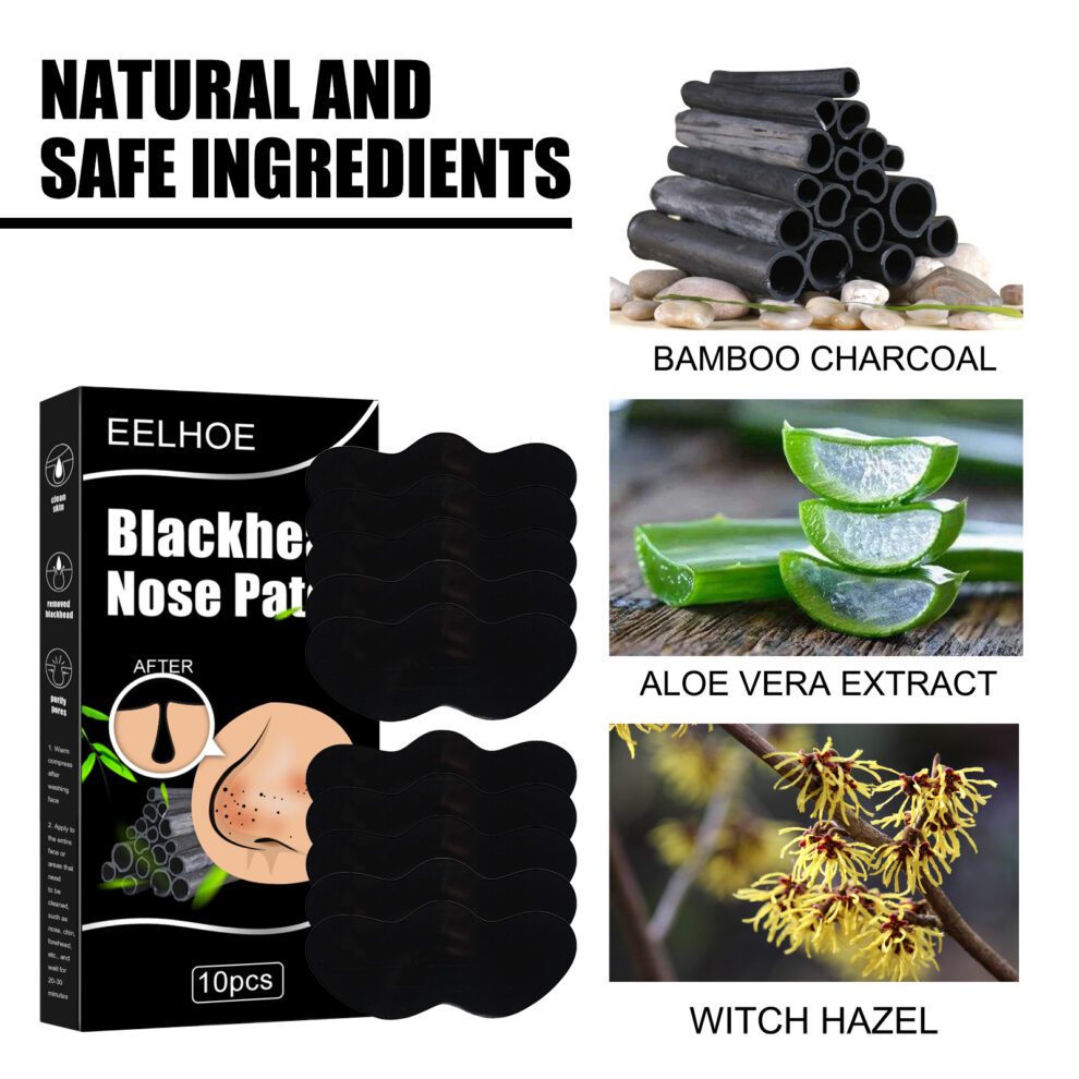 EELHOE Black Pig Nose Mask Patch, Bamboo Charcoal Gentle Daily Care - Image 5