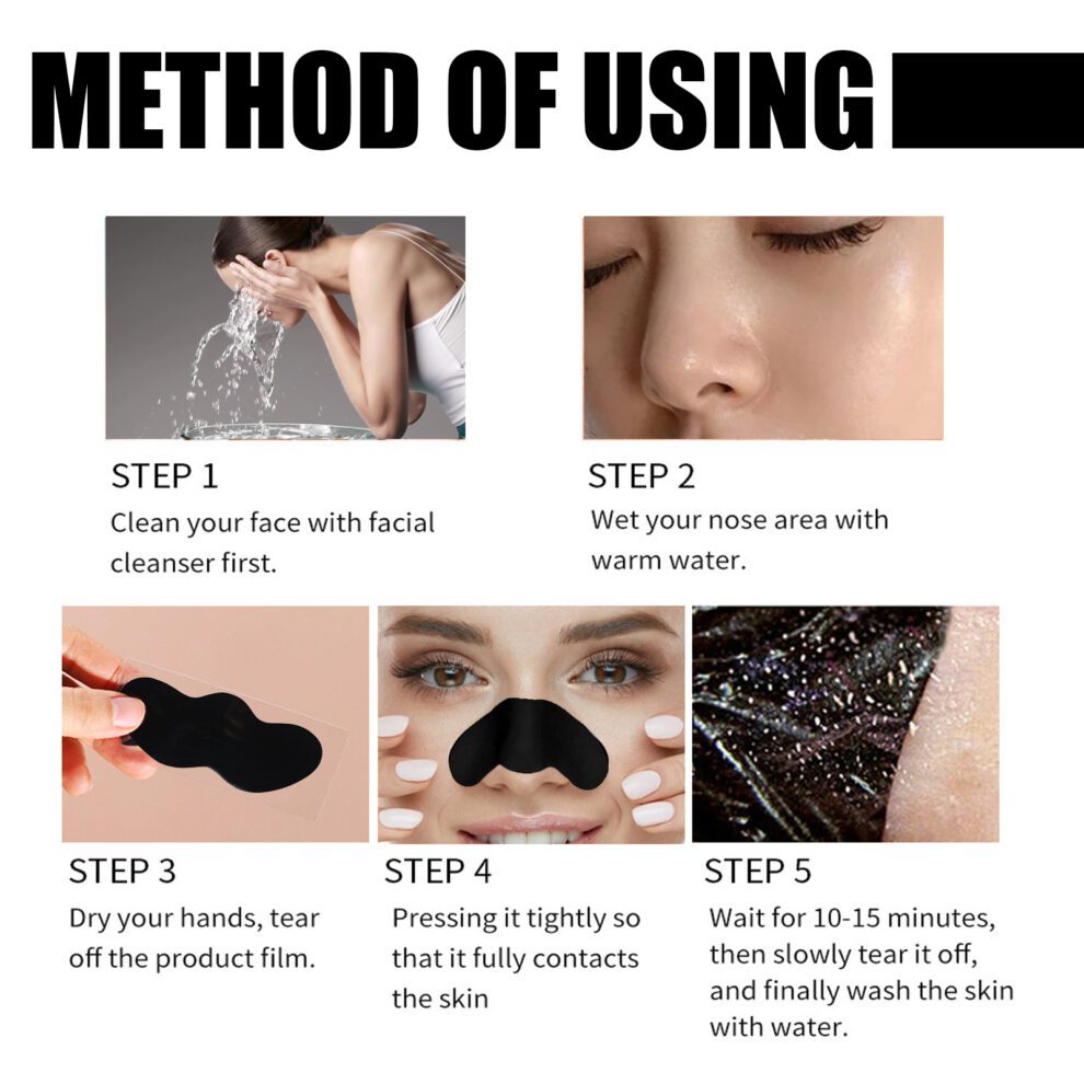 EELHOE Black Pig Nose Mask Patch, Bamboo Charcoal Gentle Daily Care - Image 6