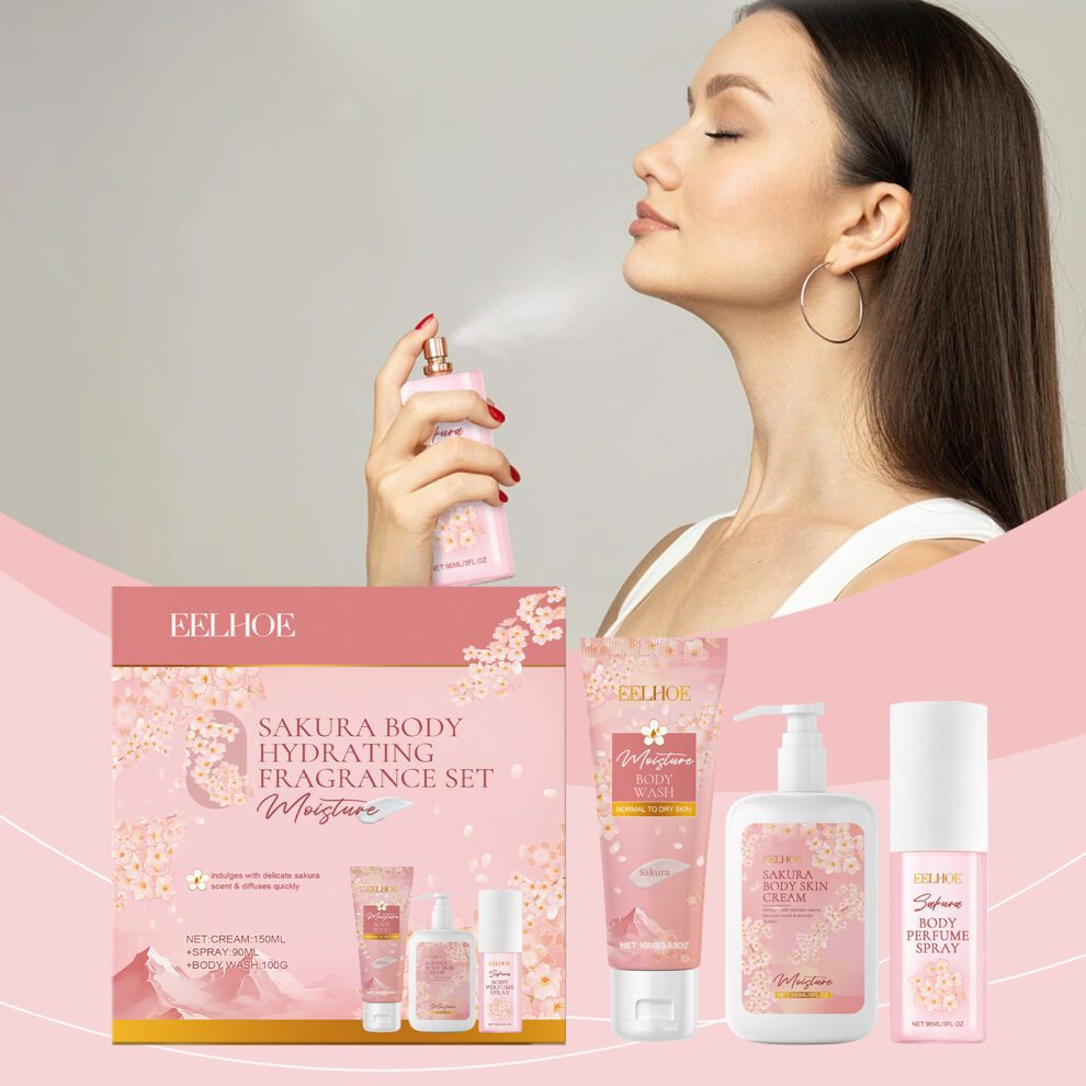 EELHOE Cherry Blossom Body Care: Daily Moisture + Fresh Fragrance - Image 2