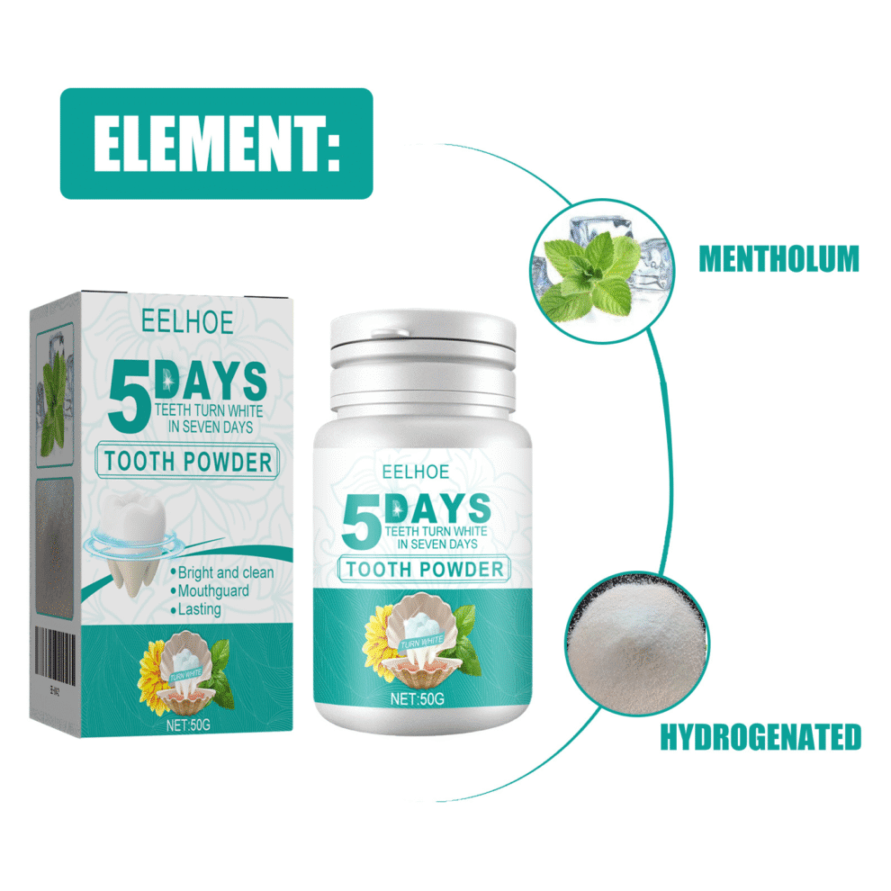 EELHOE Daily Care Natural Tooth Powder - Fresh Breath, Bright Smile - Image 5