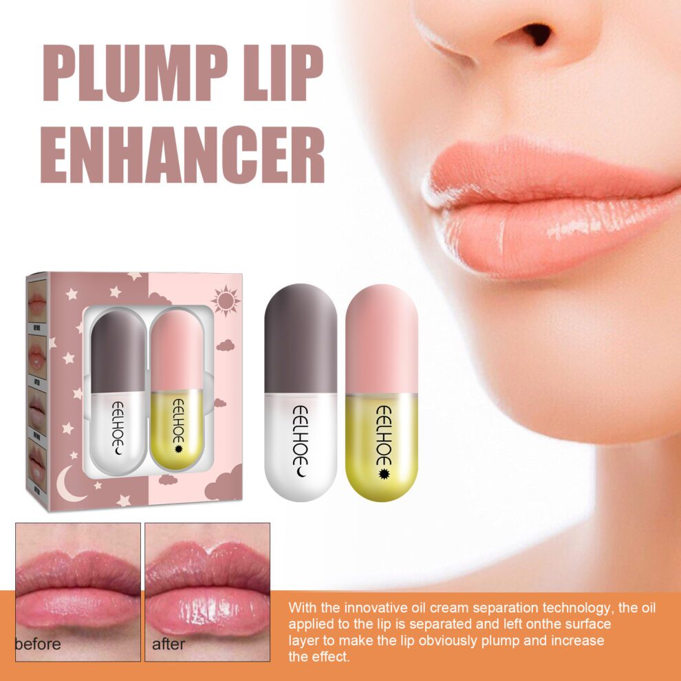 EELHOE Day Night Lip Care Capsules - Natural Nourish & Soften Lips - Image 2