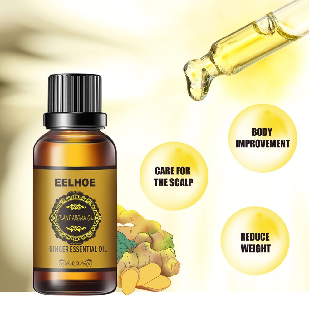 EELHOE Ginger Essential Oil 10ml - Natural Daily Massage Oil for Cozy Care - Image 3