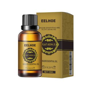 EELHOE Ginger Essential Oil 10ml - Natural Daily Massage Oil for Cozy Care