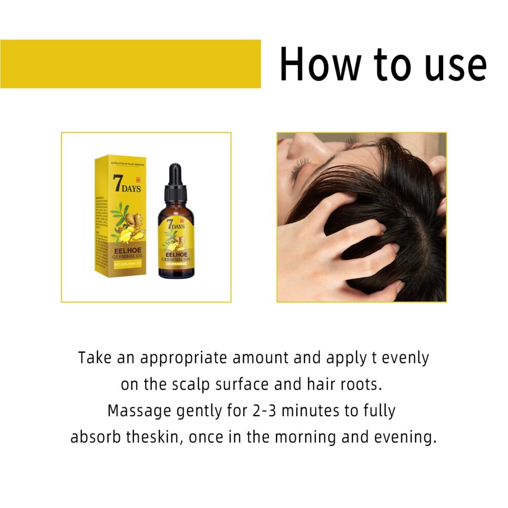 EELHOE Ginger Hair Essence: Gentle Daily Care for Soft, Fluffy Hair (40ml) - Image 7
