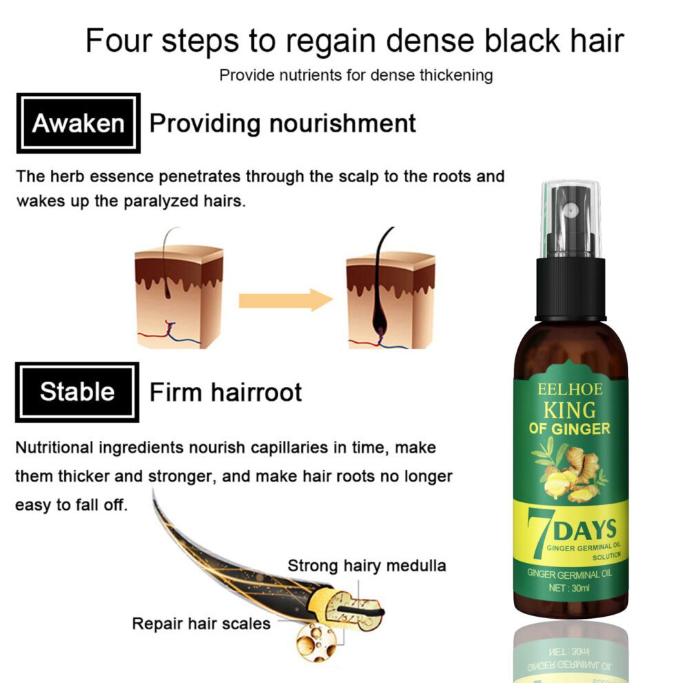 EELHOE Ginger Hair Spray (30 Boxes) Daily Care for Shiny Hair - Image 3