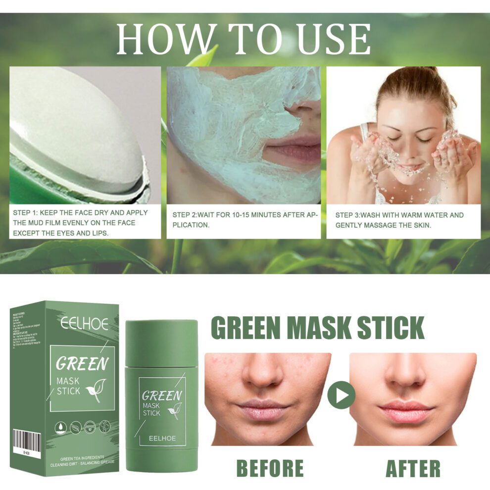 EELHOE Green Tea Solid Mask Stick - Daily Care & Smooth Skin - Image 5