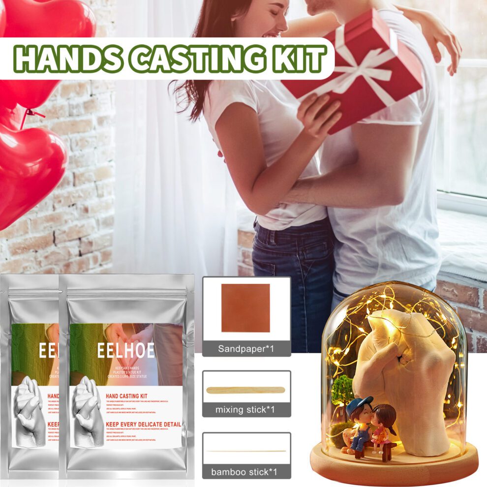 EELHOE Hands Casting Kit, Natural Alginate Love Memory Gift - Image 2
