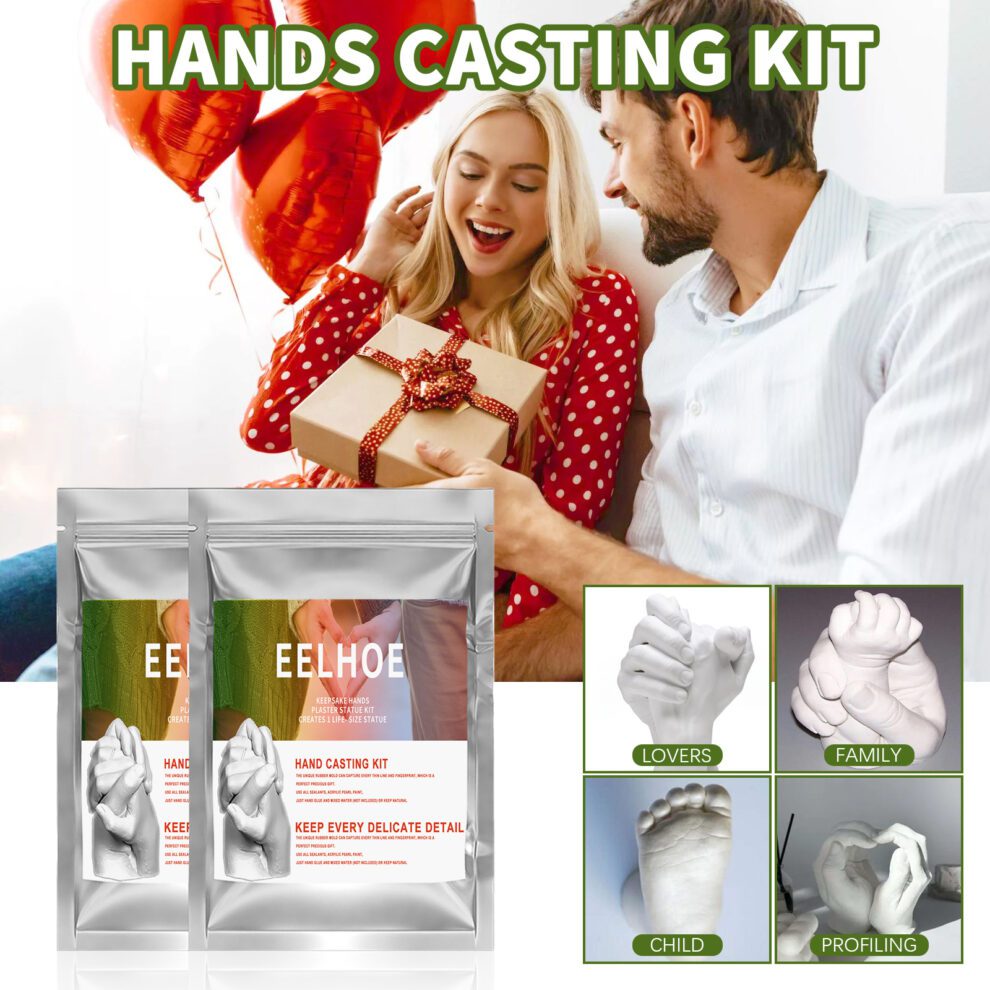 EELHOE Hands Casting Kit, Natural Alginate Love Memory Gift - Image 4