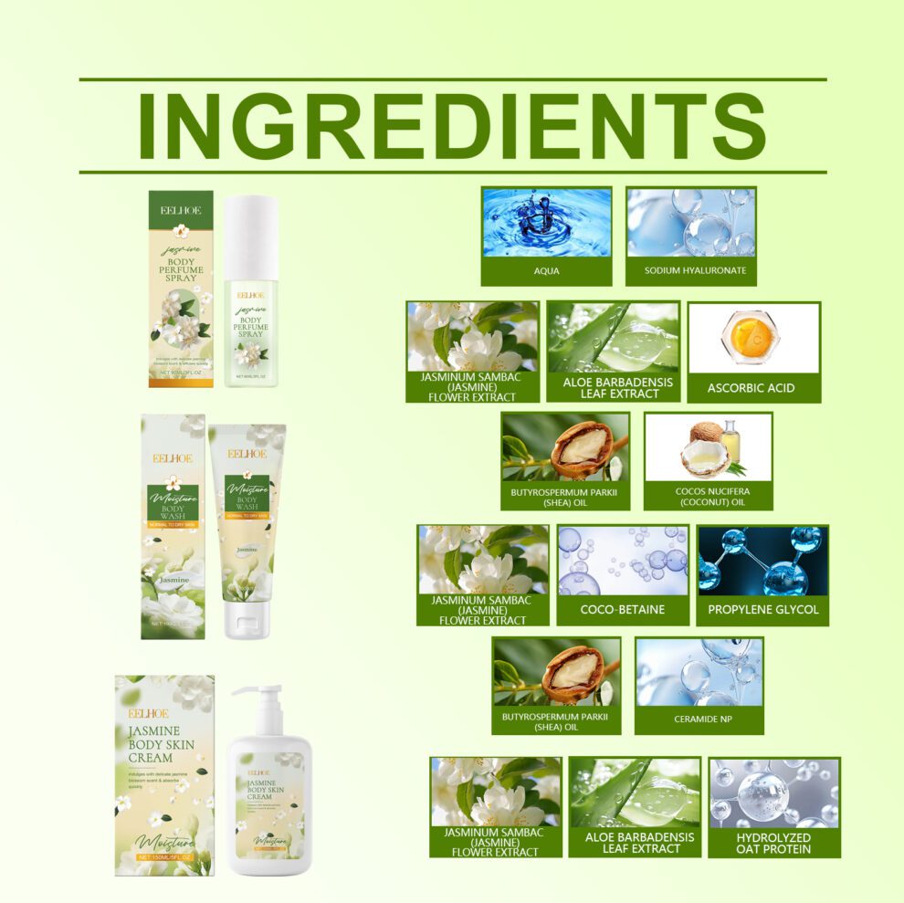 EELHOE Jasmine Body Care Set - Daily Moisturizing & Fresh Scent Delight - Image 5