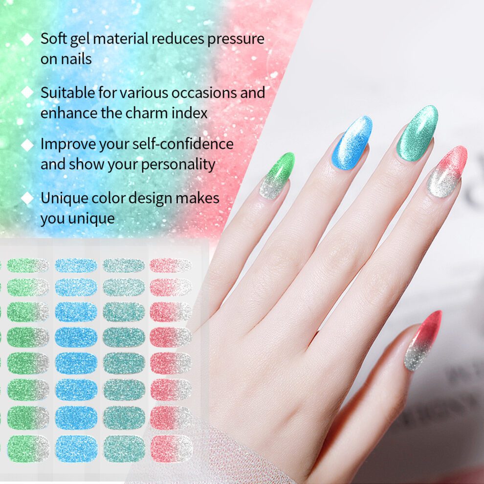 EELHOE Mini Shimmer Minimalist Nail Stickers - Daily Care Delight - Image 3