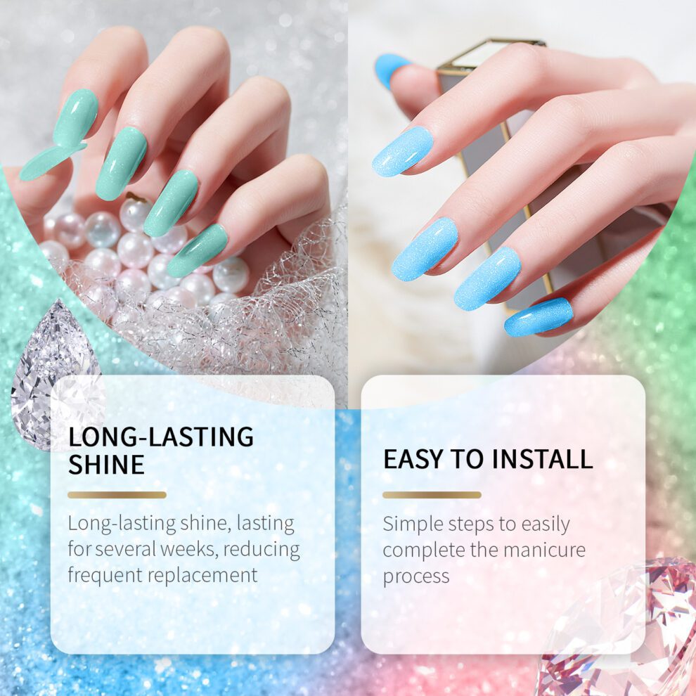 EELHOE Mini Shimmer Minimalist Nail Stickers - Daily Care Delight - Image 4