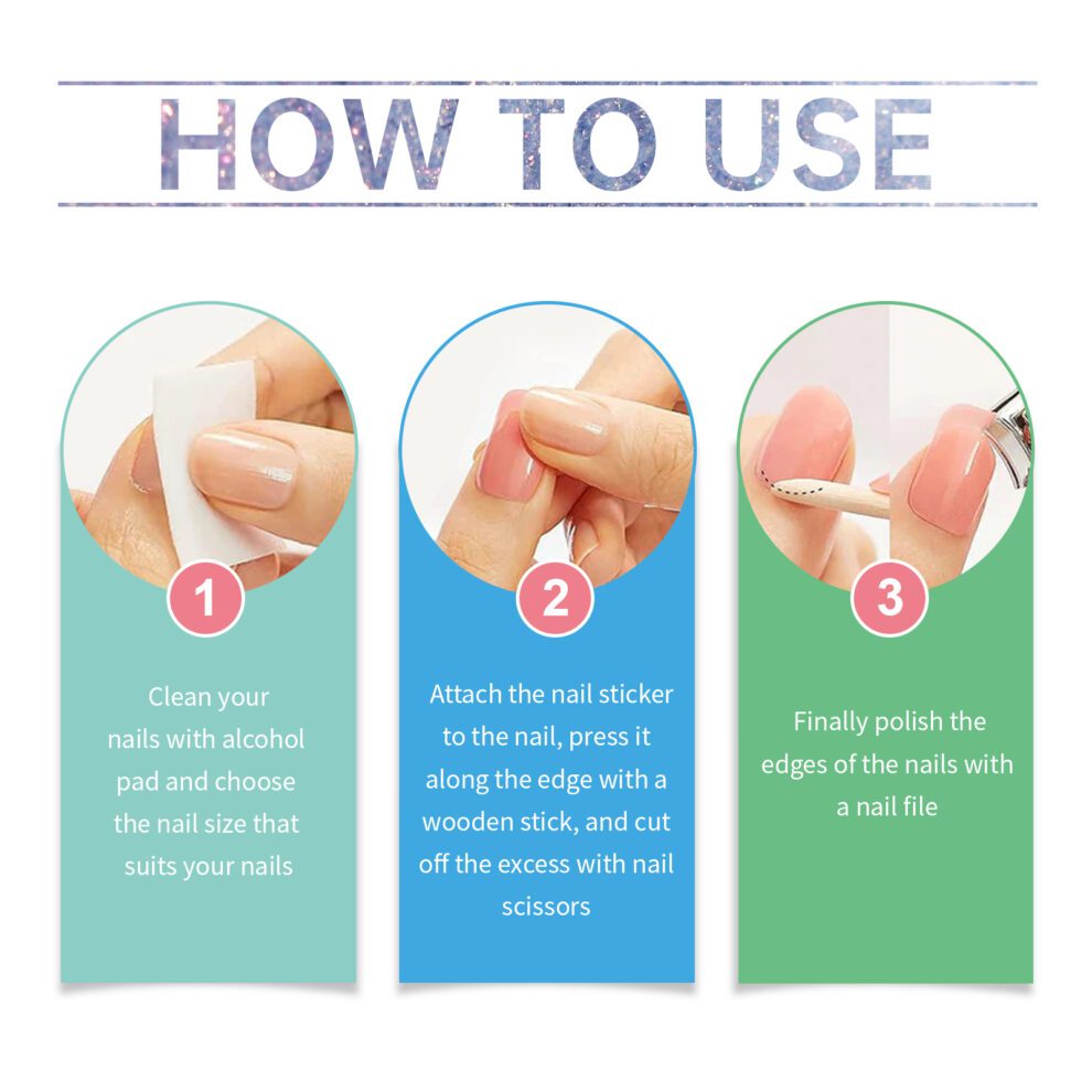 EELHOE Mini Shimmer Minimalist Nail Stickers - Daily Care Delight - Image 6