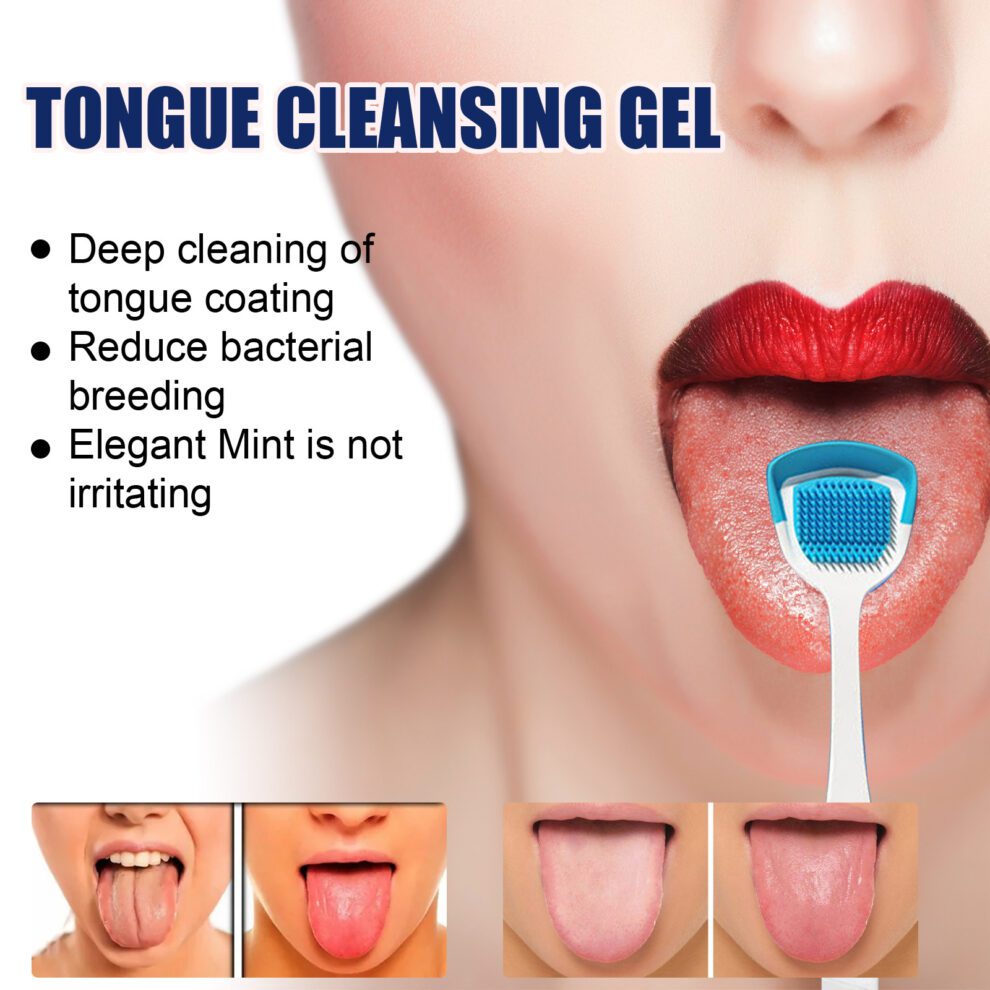 EELHOE Minty Tongue Care Gel - Daily Freshness with Brush - Image 4