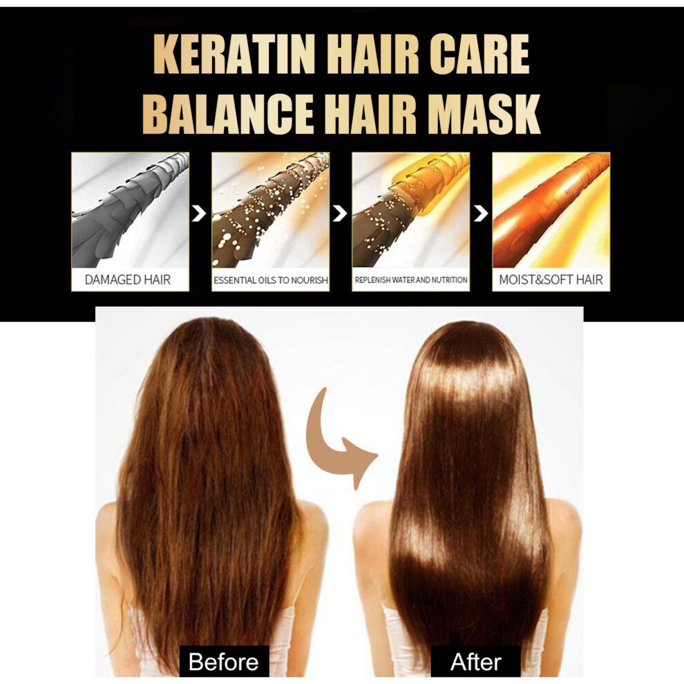 EELHOE Natural Keratin Hair Mask - Tame Frizz, Silky Smooth Daily Care - Image 4