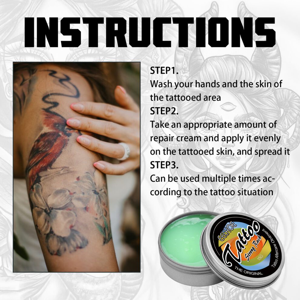 EELHOE Natural Tattoo Care Cream - Calm & Moisturize Daily - Image 6
