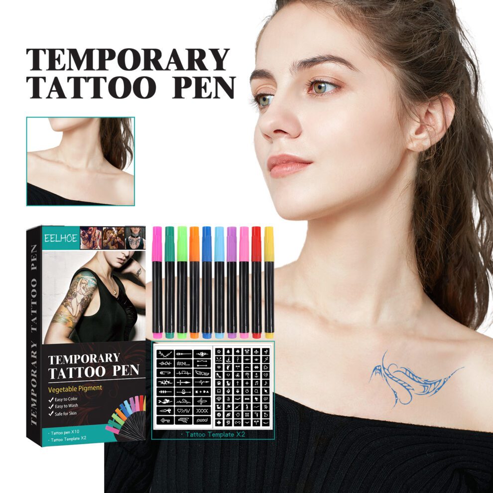 EELHOE Natural Wax Tattoo Pen - DIY Multi-Color Daily Fun - Image 2