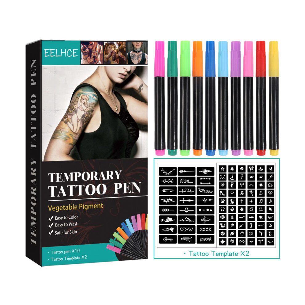 EELHOE Natural Wax Tattoo Pen - DIY Multi-Color Daily Fun