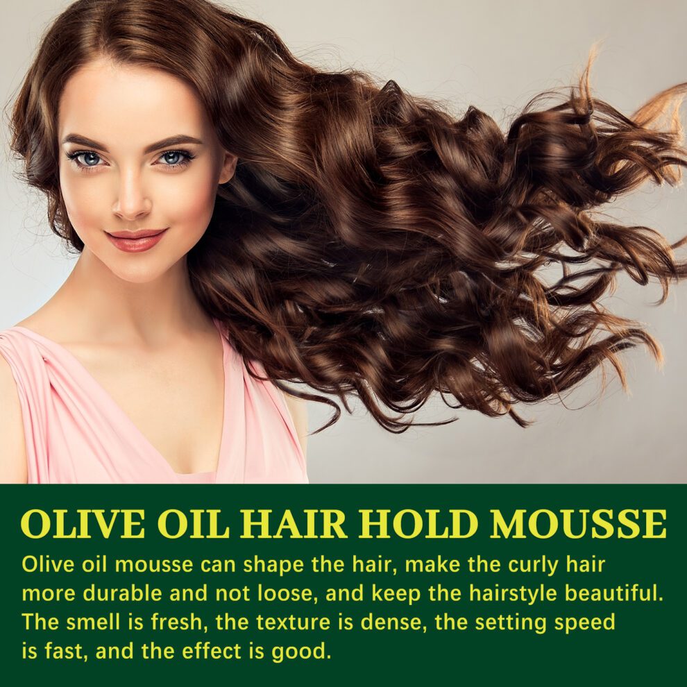 EELHOE Olive Oil Hair Mousse - Gentle Daily Care for Silky Curls - Image 3