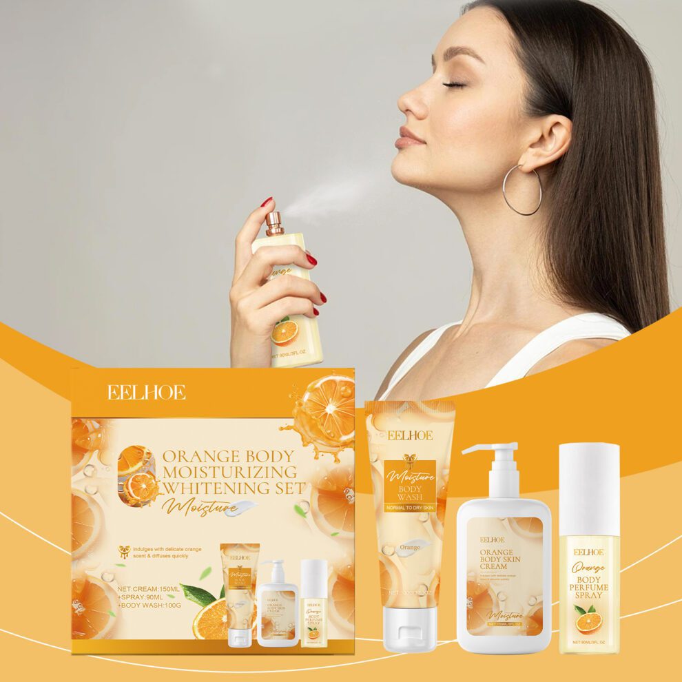 EELHOE Orange Daily Care Body Set - Natural Extracts, Gentle Nourish & Fragrance - Image 2