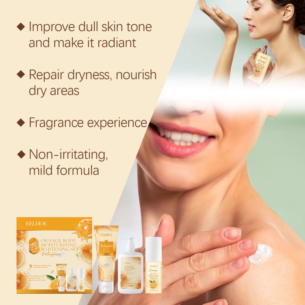 EELHOE Orange Daily Care Body Set - Natural Extracts, Gentle Nourish & Fragrance - Image 4