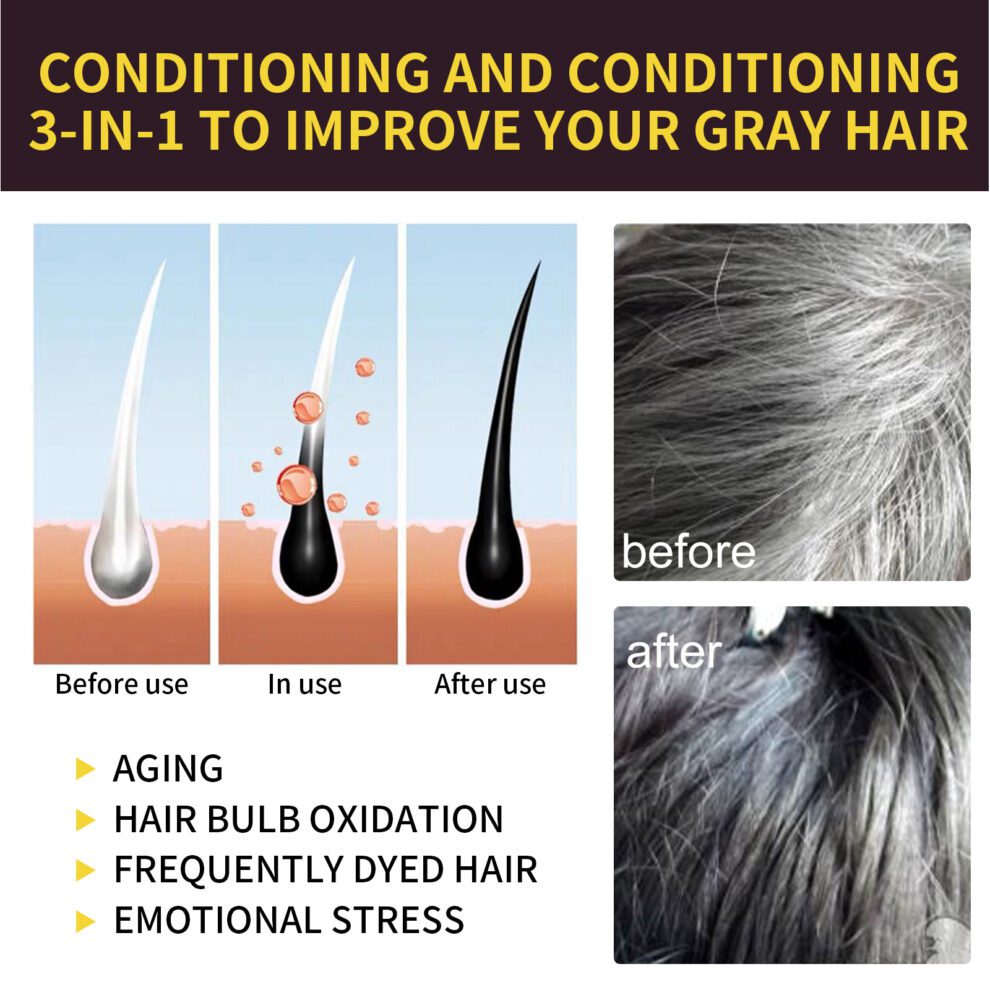 EELHOE Polygonum Shampoo - Natural Daily Care for Silky Black Hair - Image 3