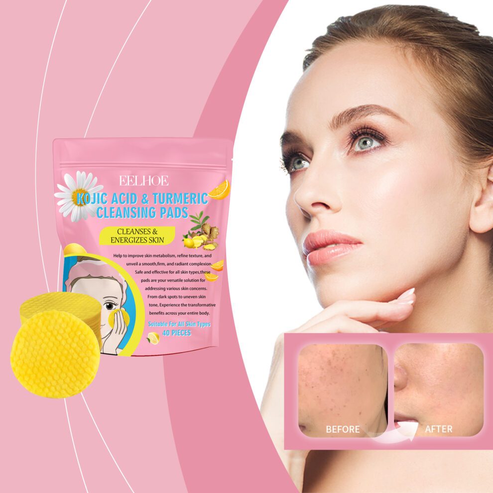 EELHOE Turmeric Orange Cleansing Pads - Gentle Daily Glow Care - Image 3