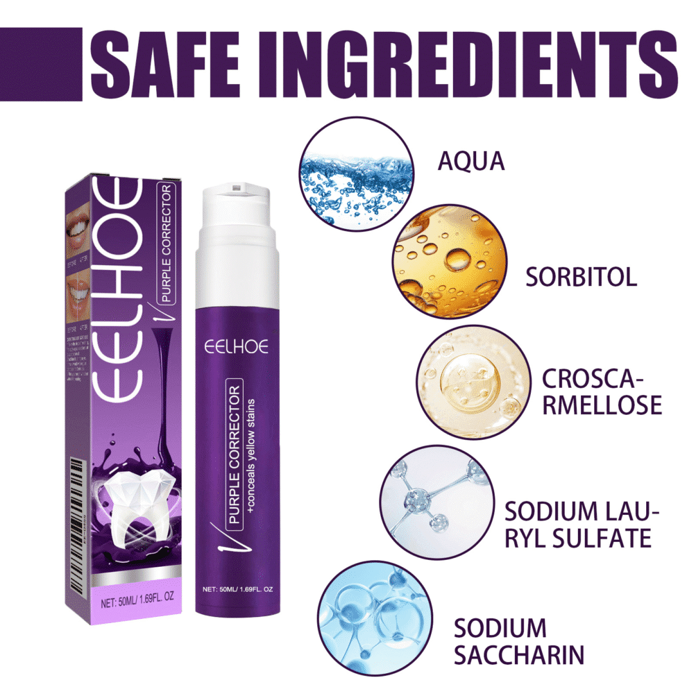 EELHOE V34 Purple Toothpaste - Gentle Daily Care for Radiant Smiles - Image 5