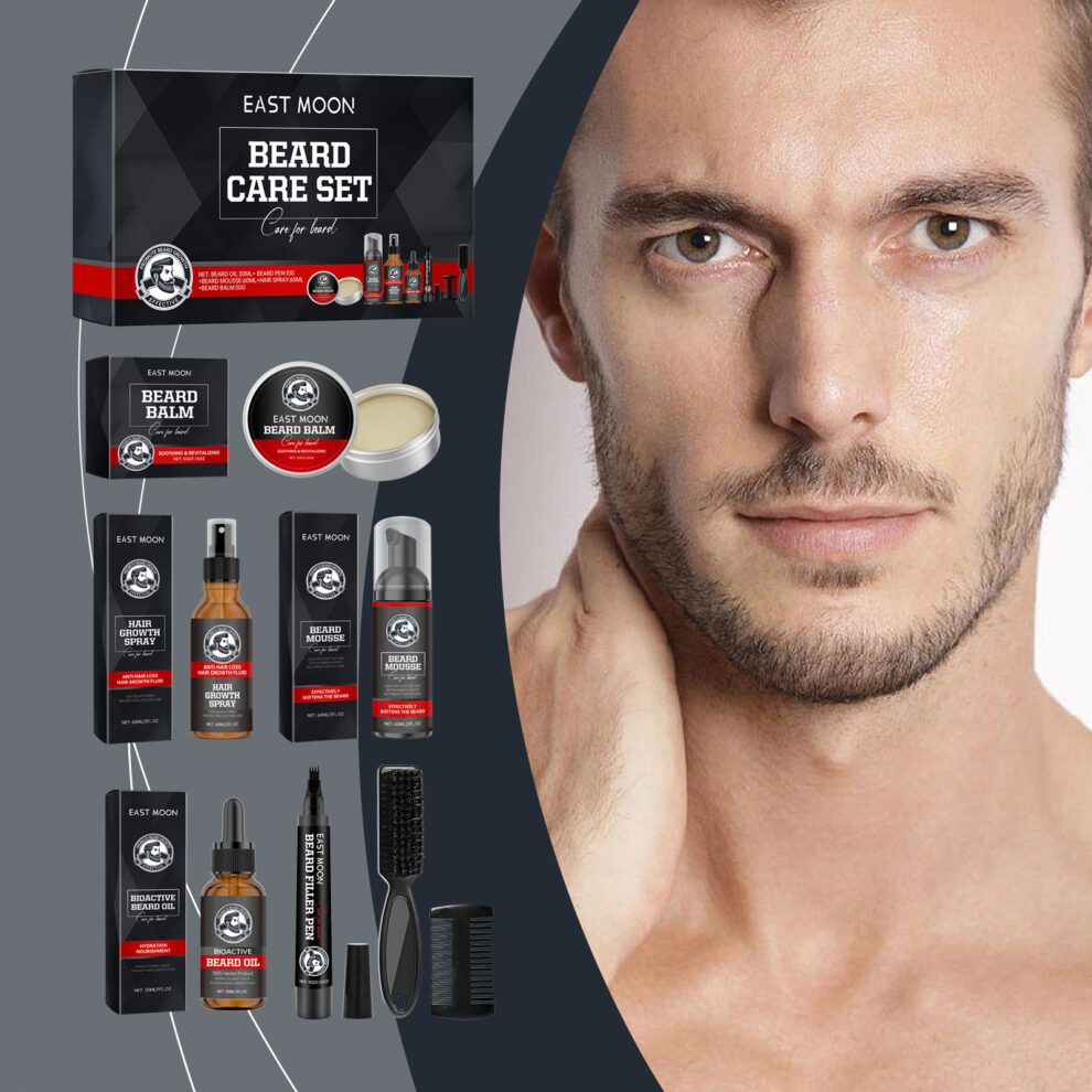 East Moon Men's Beard Care Set - Natural Daily Moisture & Softness - Image 2