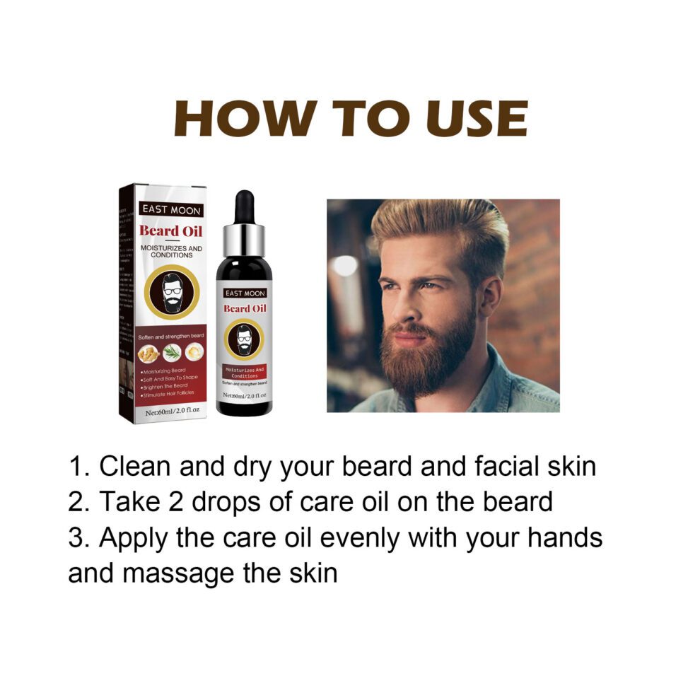 East Moon Men's Beard Oil - Daily Nourish with Natural Care - Image 6