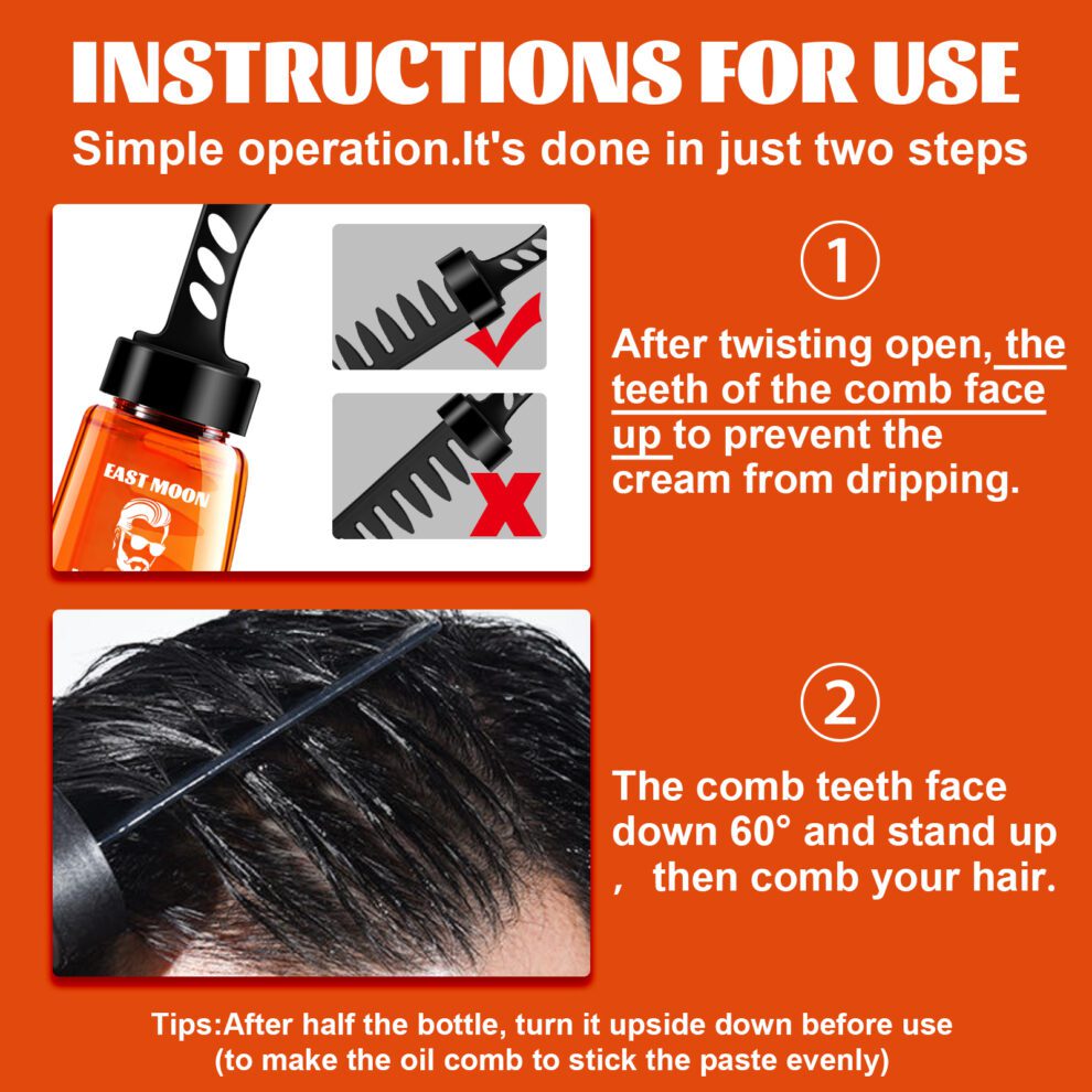 East Moon Men's Wax Comb - Daily Care, Long-Lasting Confident Style - Image 6