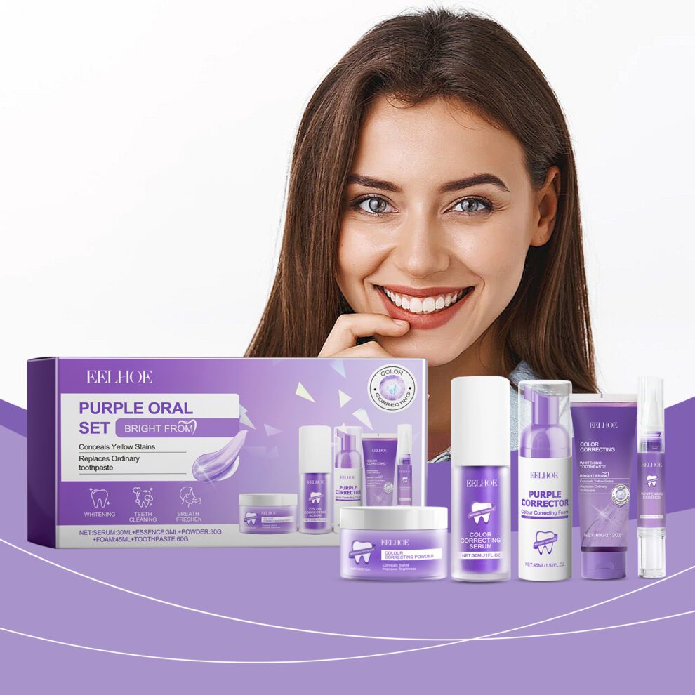 Eelhoe Purple Teeth Care Set: Natural Daily Refresh for Confident Smiles - Image 2