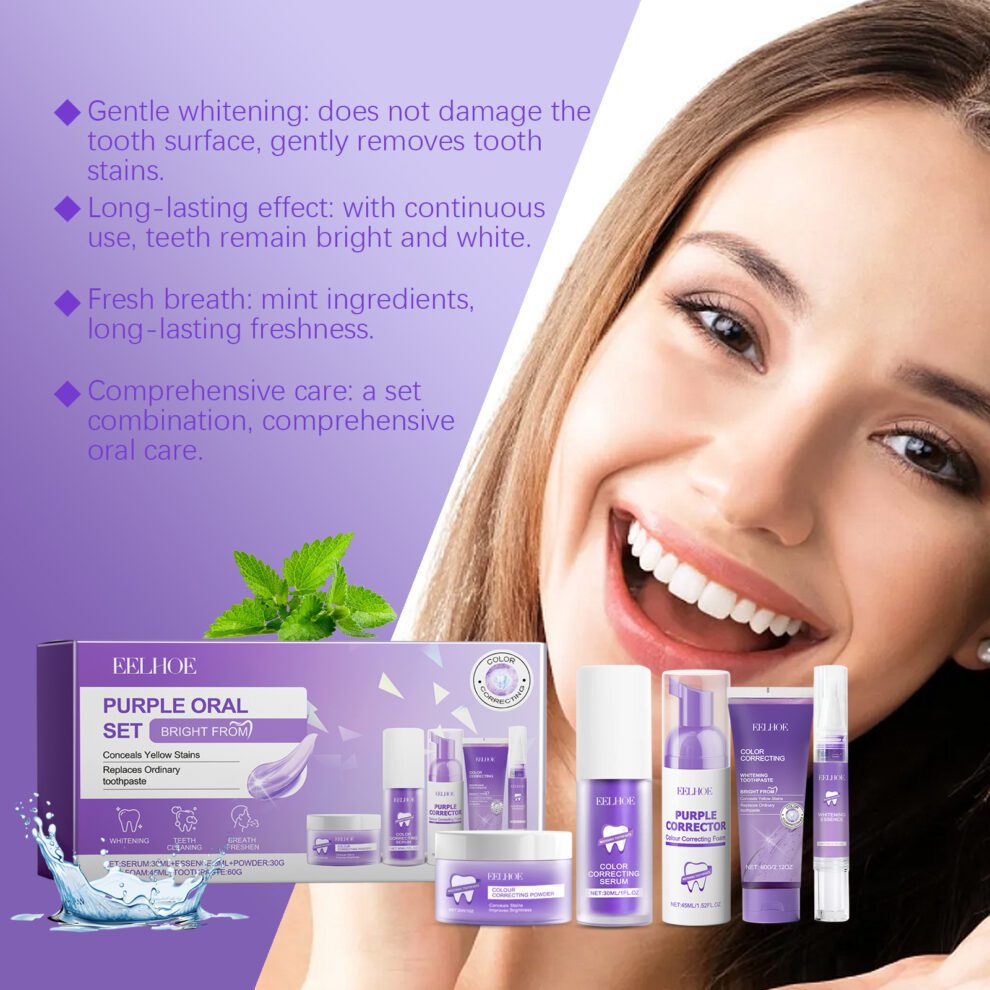 Eelhoe Purple Teeth Care Set: Natural Daily Refresh for Confident Smiles - Image 4