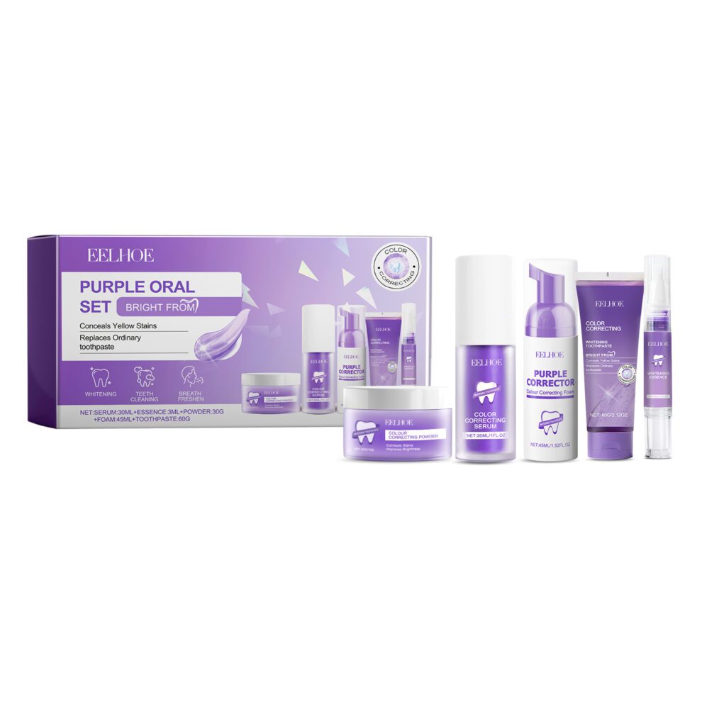 Eelhoe Purple Teeth Care Set: Natural Daily Refresh for Confident Smiles