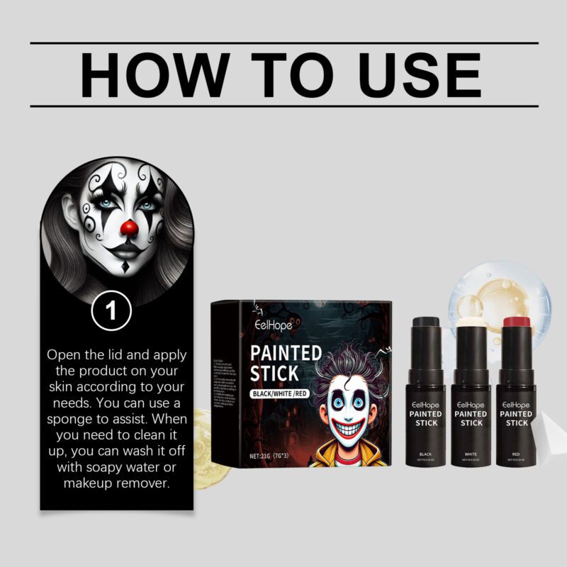 Eelhope Halloween Body Paint Sticks - Natural Mica, Fun Face/Body Art - Image 6