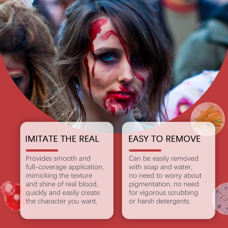 Eelhope Halloween Fake Blood – Lifelike, Gentle & Spooky Fun - Image 3