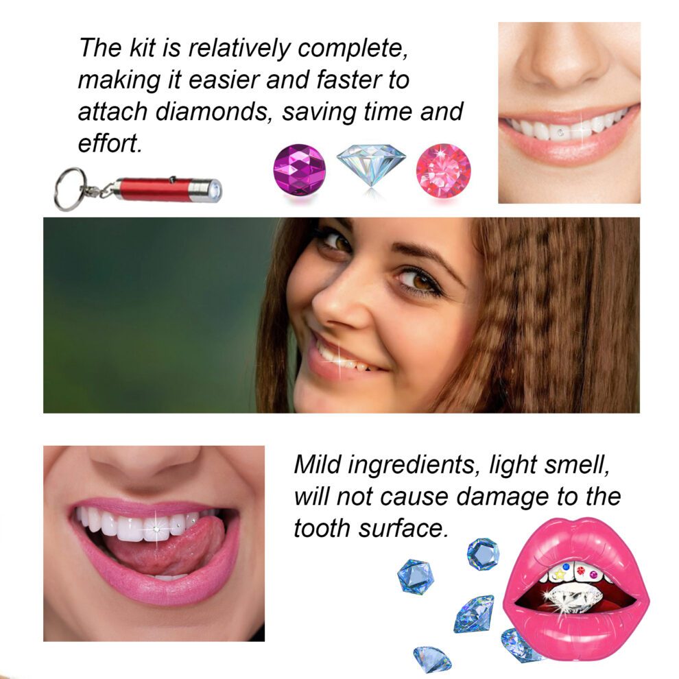 Eelhope Tooth Gem Kit, Hip Hop Style DIY Dazzling Smile Set - Image 3
