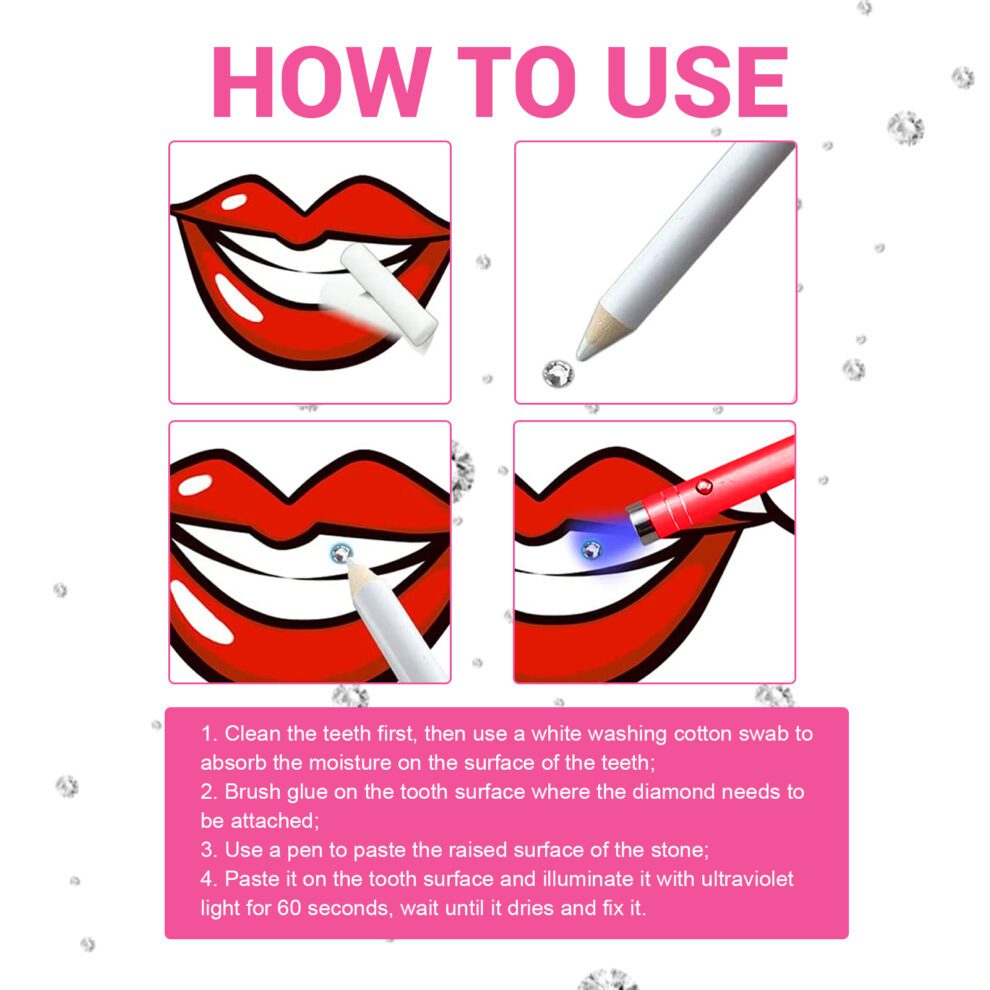 Eelhope Tooth Gem Kit, Hip Hop Style DIY Dazzling Smile Set - Image 6