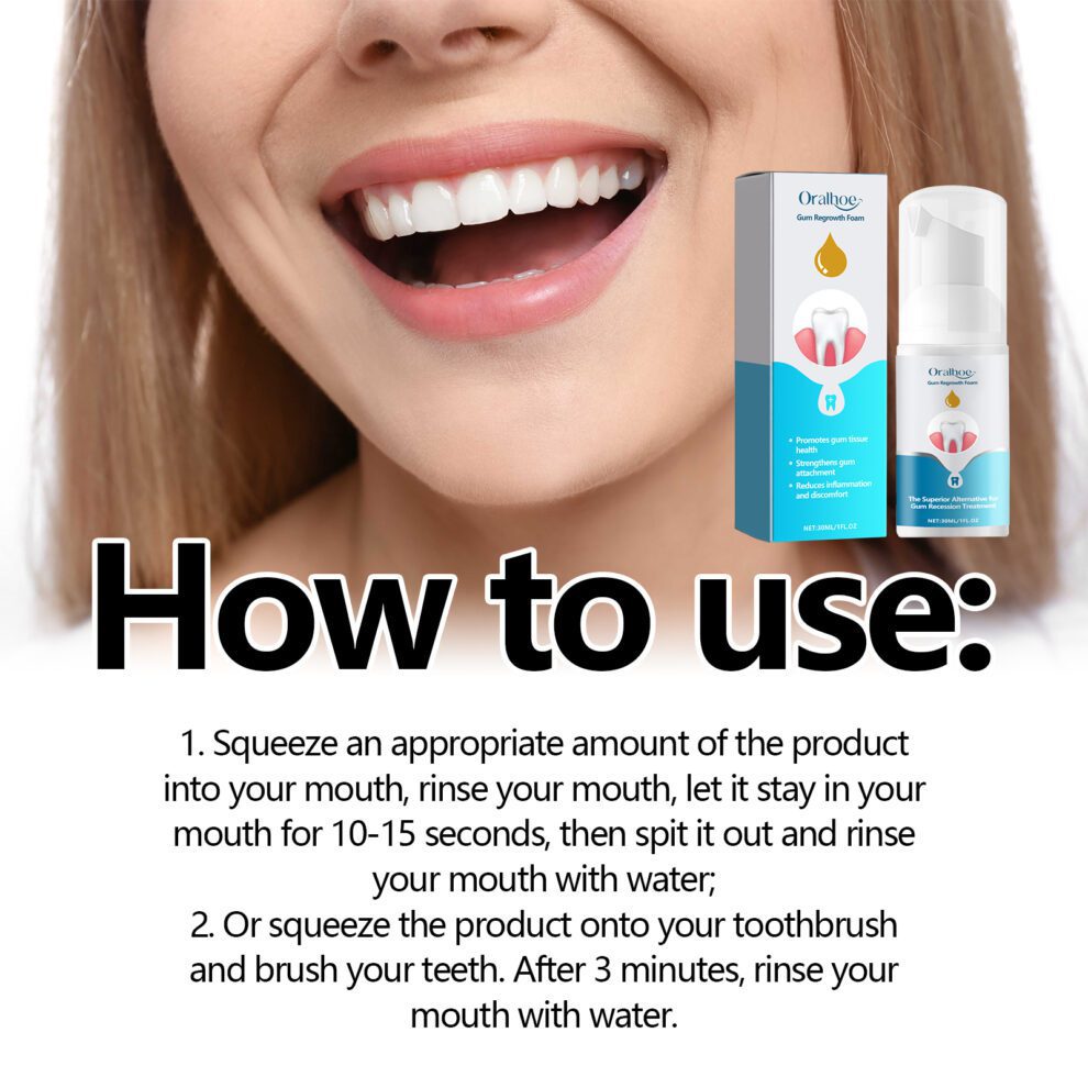 Gentle Daily Gum Care Foam with Aloe & Chamomile - Fresh Breath - Image 6