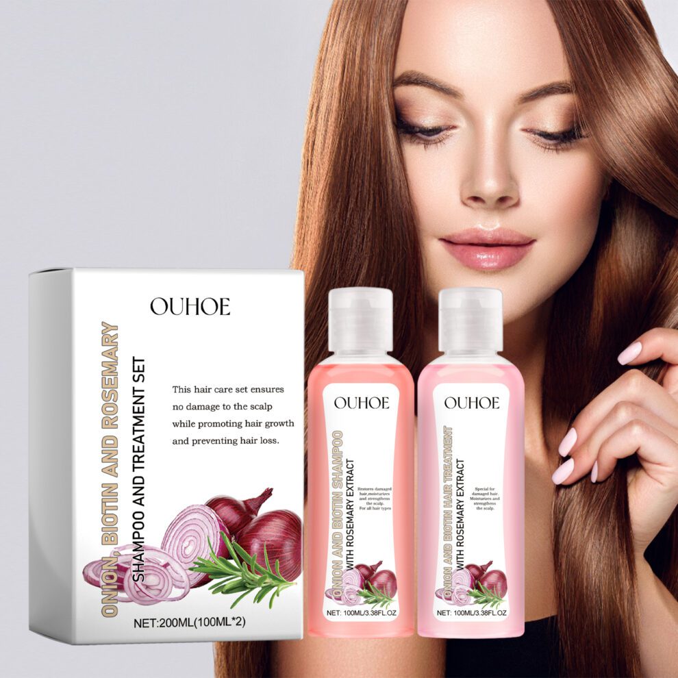 Gentle Daily Shampoo Set: Onion, Biotin & Rosemary for Shiny Hair - Image 2