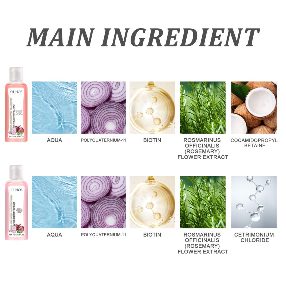 Gentle Daily Shampoo Set: Onion, Biotin & Rosemary for Shiny Hair - Image 5