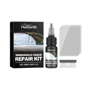 HOMONTH Windshield Care Kit – Natural Formula, Clear Vision Auto Glass