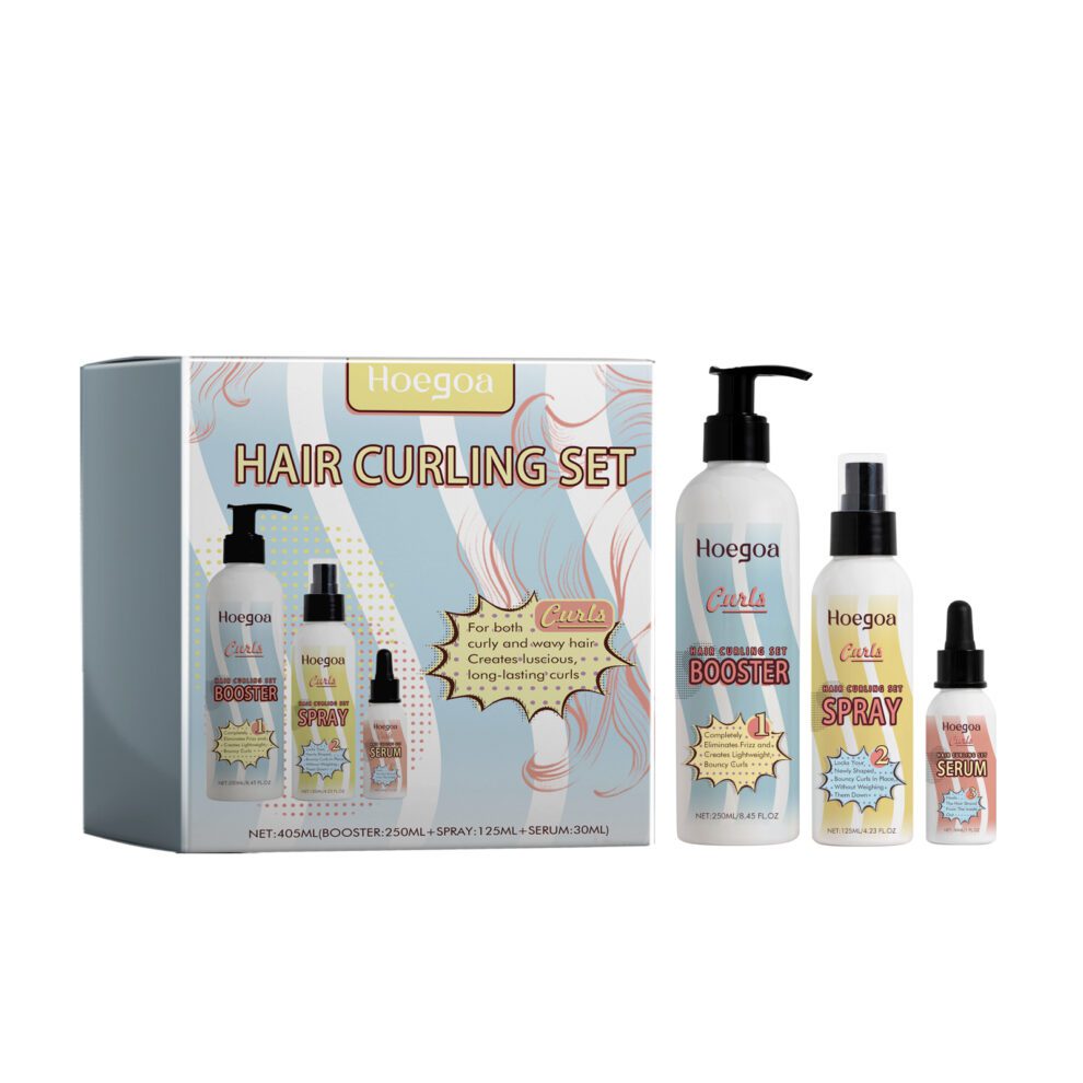Hoegoa Curly Hair Care Set, Natural Ingredients for Glossy Curls Daily