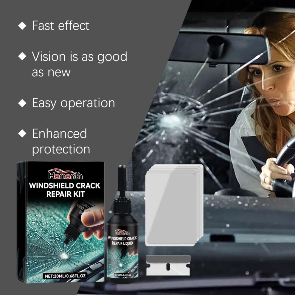 Homonth Car Glass Care Kit - Daily Care for Clear, Scratch-Free Vision - Image 4