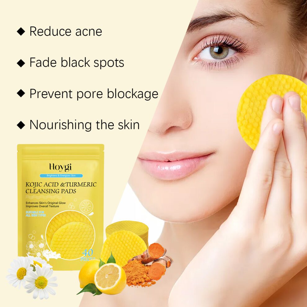 Hoygi Turmeric Cleansing Pads: Gentle Daily Care for Glowing Skin - Image 4