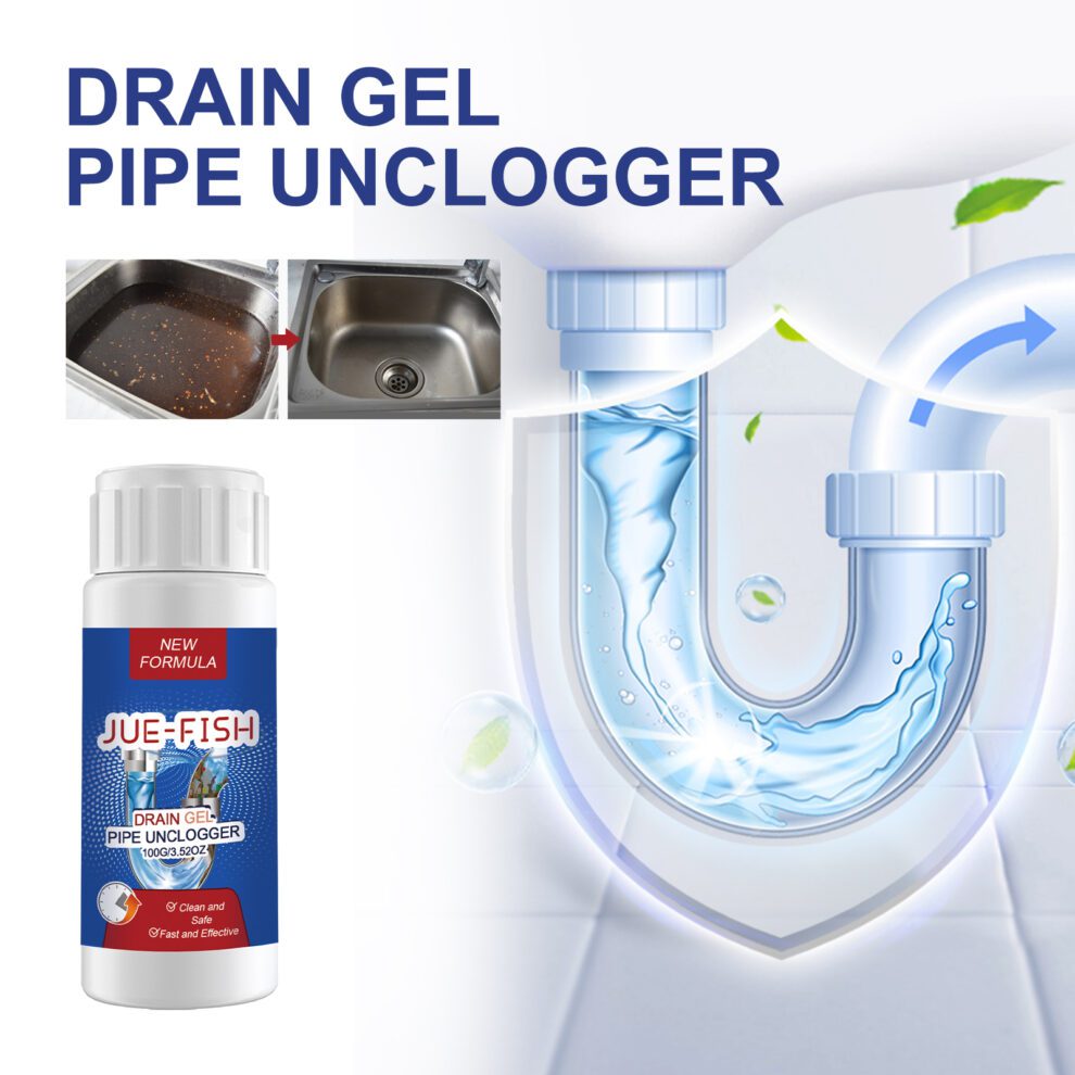 JUE-FISH Natural Lemon Baking Soda Drain Gel - Fresh Daily Care - Image 2