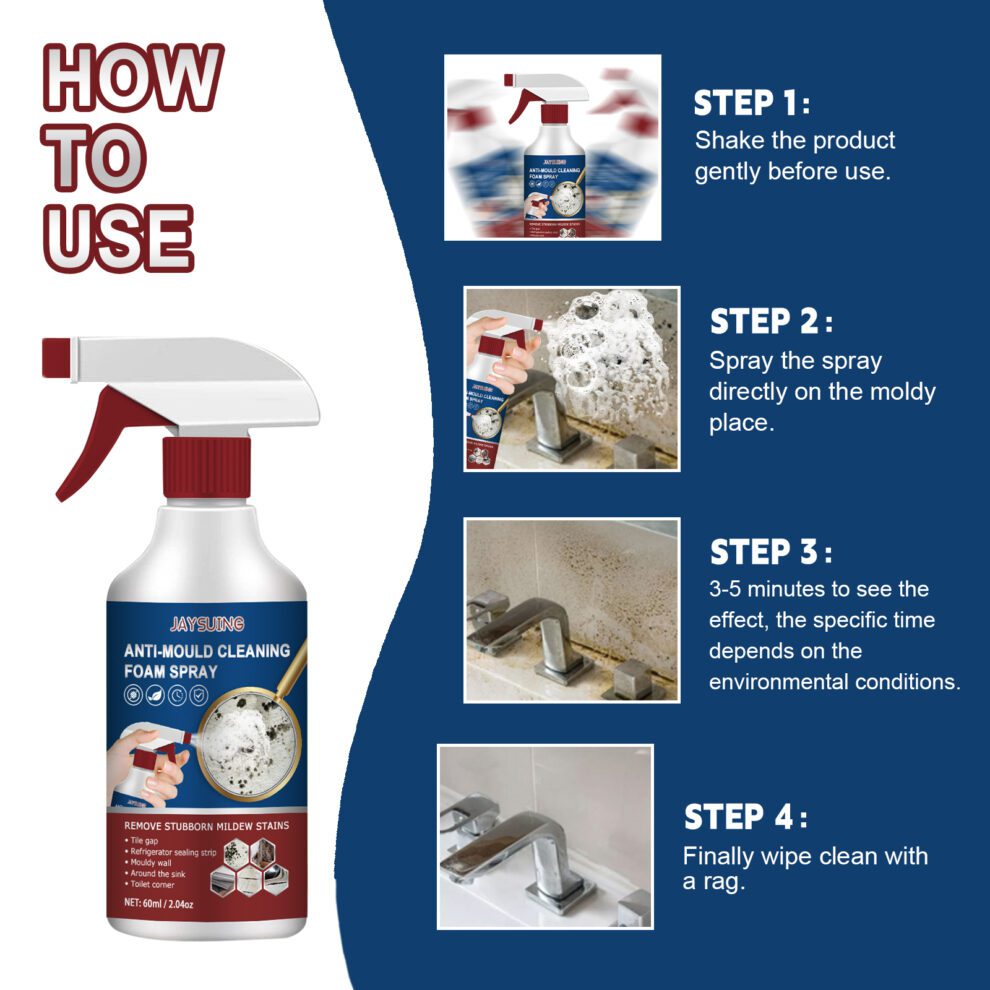 Jaysuing Daily Care Foam Cleaner – Fresh Bathroom & Tile Spray - Image 6