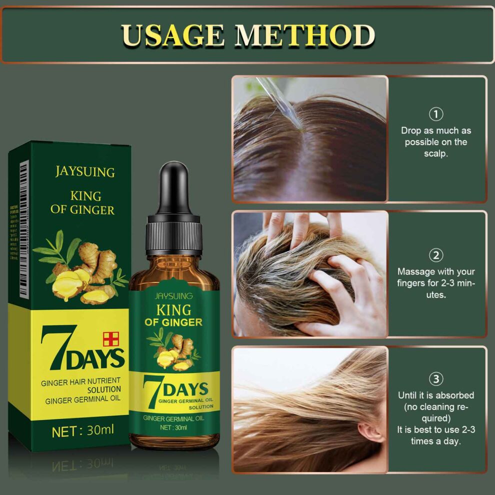 Jaysuing Ginger Hair Oil: Gentle Daily Care for Silky, Shiny Tresses - Image 4